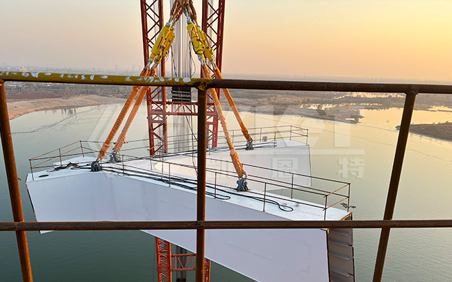 多点位自动平衡定位液压系统用于京雄高速拱架风撑吊装工程