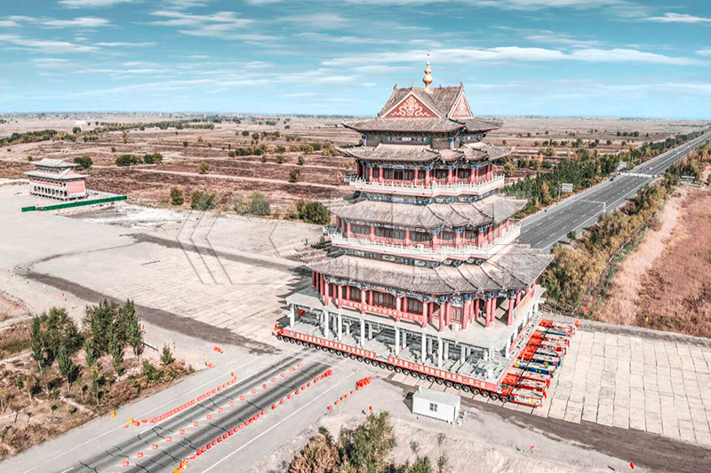 自行式液压模块运输车用于大型古建筑平移就位