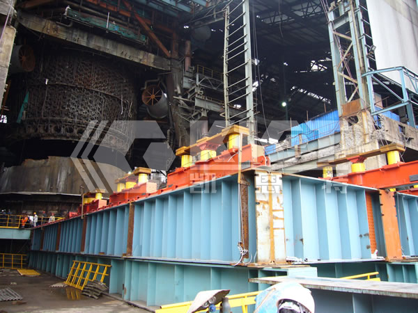 单作用大吨位液压千斤顶用于钢厂高炉同步顶升平移